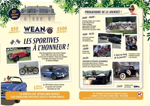 Comme tous les ans, nous organisons une exposition de voitures sur le thème: Les sportives à l'honneur !!